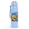 1PC Party Cartoon Pattern 750ml Color Plastic Sports Water Bottle Leakproof Flip Straw Lid Suitable for Sports Office Home Use