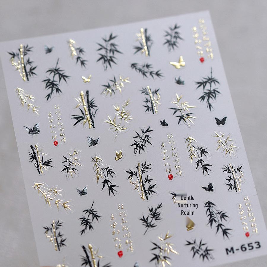 

Рождественские тисненые наклейки для ногтей Spring Mountain M-653 - Термопереводные, Горячее тиснение, Самоклеящиеся