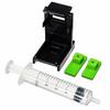 Conteneurs 3 en 1, Clip de cartouche de recharge d'encre, 2 pièces, tampons en caoutchouc, Kit d'outils de seringue pour imprimante HP