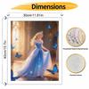 Disney Princess Blue Gown Castle Butterflies Oil Painting Hand Painting Coloring Painting Handmade Diy Home Decoration Gift