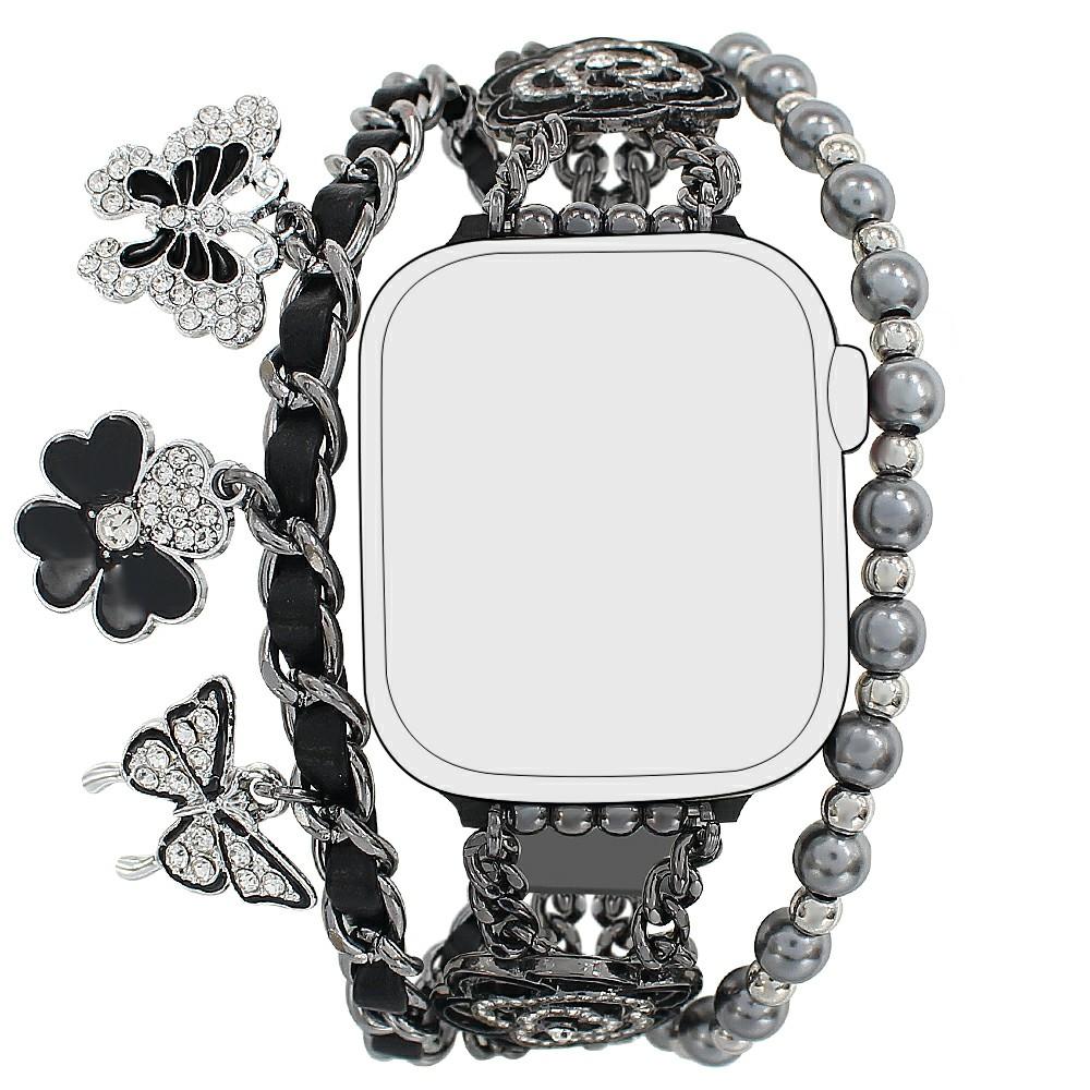 Zinc Alloy Bracelet Strap for Apple Watch Series 10 Ultra 9 8 7 SE 6 5 4 3 2 1 46mm 49mm 45mm 44mm 42mm Flower Butterfly Watch Band