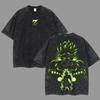 2026 Dragon Ball Z Washed Tshirt Retro Anime Print Oversized Tee Crew Neck Short Sleeve Cotton Casual Harajuku Street Tops Tees