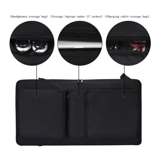 Folpus DJ Controller Storage Bag, Suitcase with Shoulder Strap for DDJ-FLX6/DDJ-SX2/SX Turntable Carrying Case, Protective Case