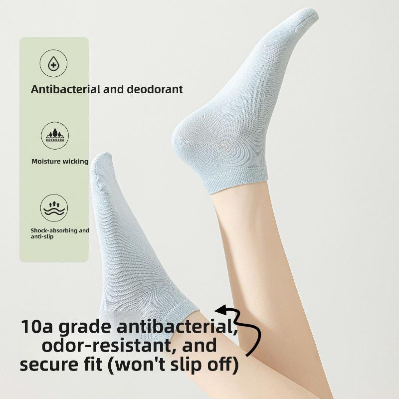 White Children's Summer Short Socks Made of Pure Cotton, Without Bones. Summer Odor-proof Socks, Antibacterial and Breathable Cotton Socks, Boat .