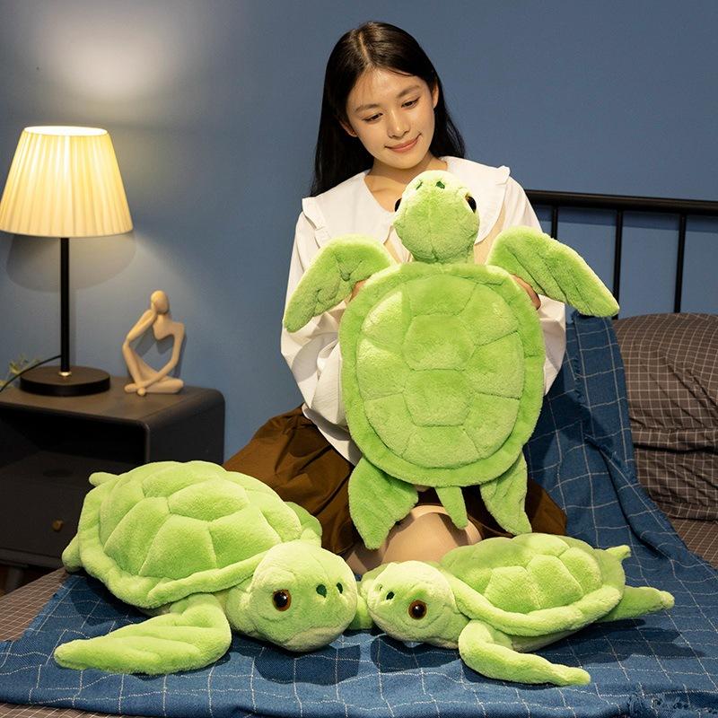 Simulated Turtle Big-eyed Turtle Doll Plush Toy Sea Turtle Doll Children's Soothing Rag Doll Birthday Gift