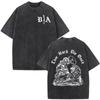 Washed Vintage Forward Observations Group Be Seeing You Print Tshirt Skeleton Graphic Tshirts Men Fashion Oversized T Shirts