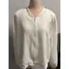 Women's Band Collar Long Sleeve Bomber Jacket Regular Fit Casual Zip Up Quilted Cardigan