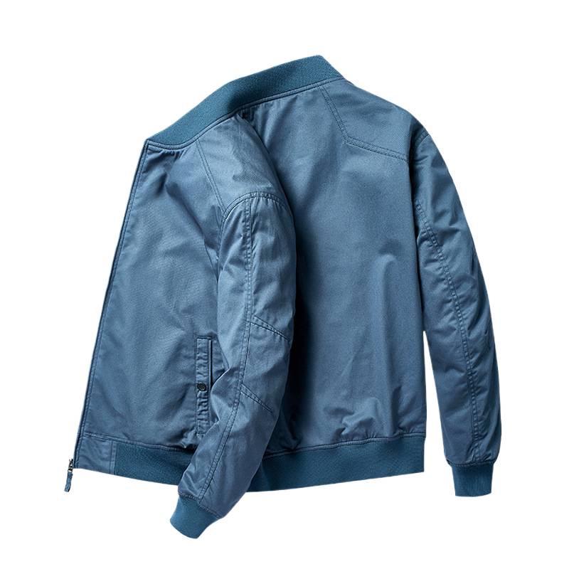 Men's Spring/Autumn Pilot Jacket - Pure Cotton American Baseball Style, Thin and Short.