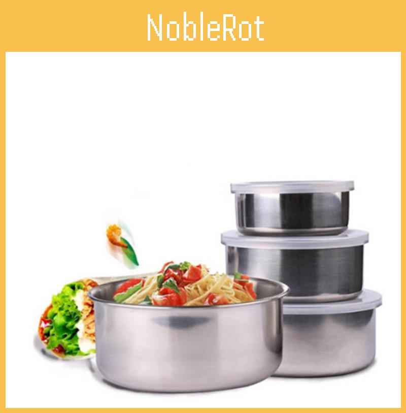 Versatile Stainless Steel Crisper Set With Sealed Lids For Long-lasting Freshness