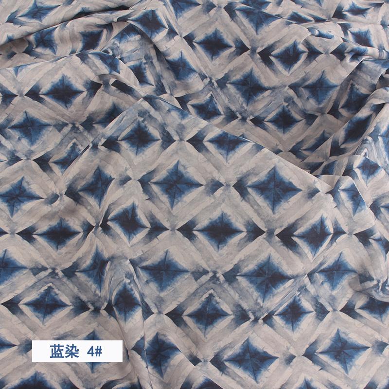 Imitation Tie Dye Blue Dye Floral Print Cotton Poplin Thin Fabric for DIY Children Clothes Handmade Accessories Cotton Fabric