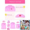 Halloween Kids Doctor Nurse Cosplay Costume Uniform Set Role Play Carnival Party High-quality Polyester One Size Fits All Perfect Gift
