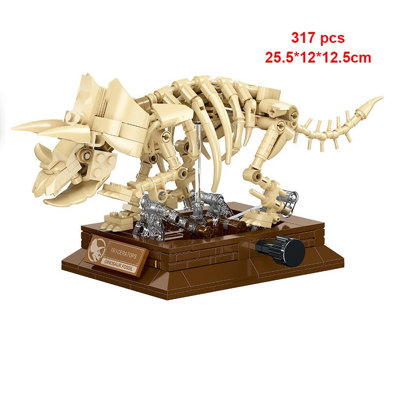 Dinosaur Skeleton Fossil Building Blocks Sets Tyrannosaurus Rex Pterosaur Brachiosaurus MOC Creative Educational Toys Gift