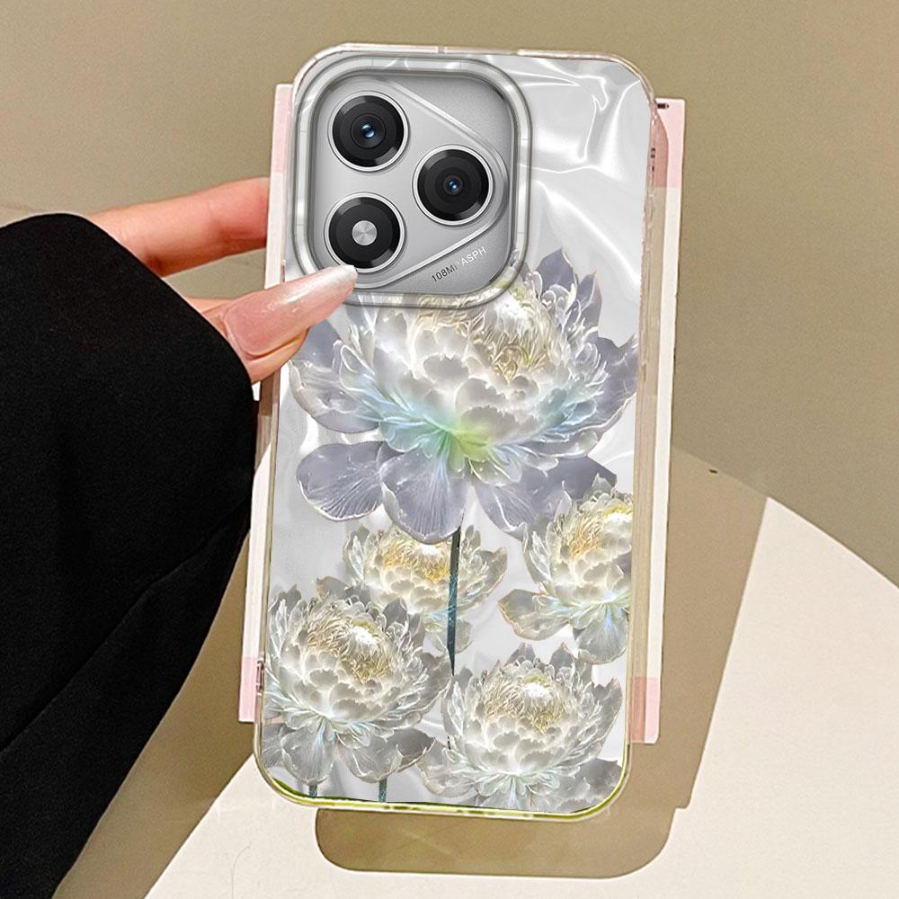 

Белый пион лотос принт женский чехол для телефона для Honor 400 200 90 Smart Pro Magic7 6 5 70 Lite X9a X9c X8b X8a X8c X7c чехол Honor 400 белый