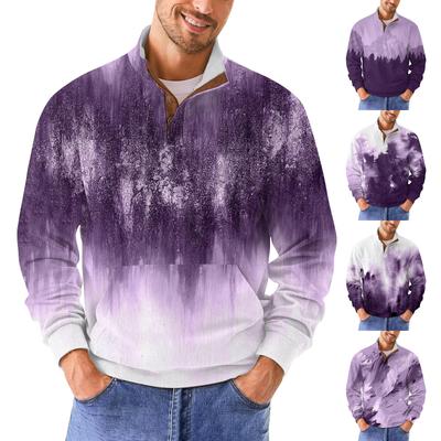 Men's Retro Casual Gradient Printed Sweatshirt