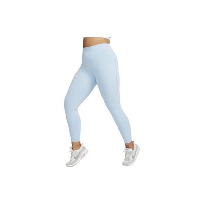 Universelle einfarbige Leggings mit Logo, hohe Taille, Damen-Leggings, Light-Armor-Blue DQ5897-441