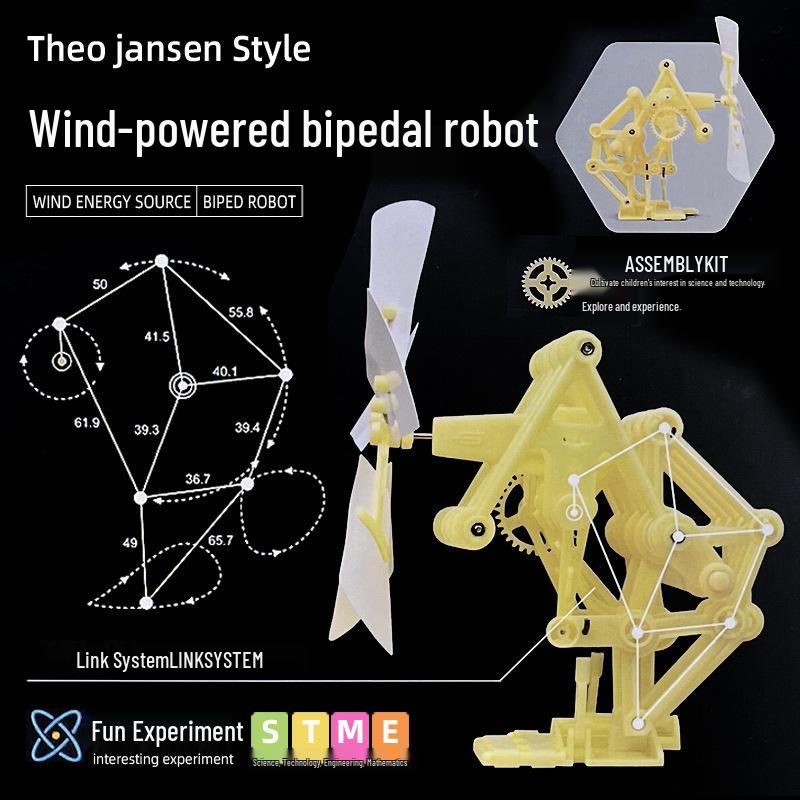 Bipedal Wind-Powered DIY Robot Kit for Science and Education