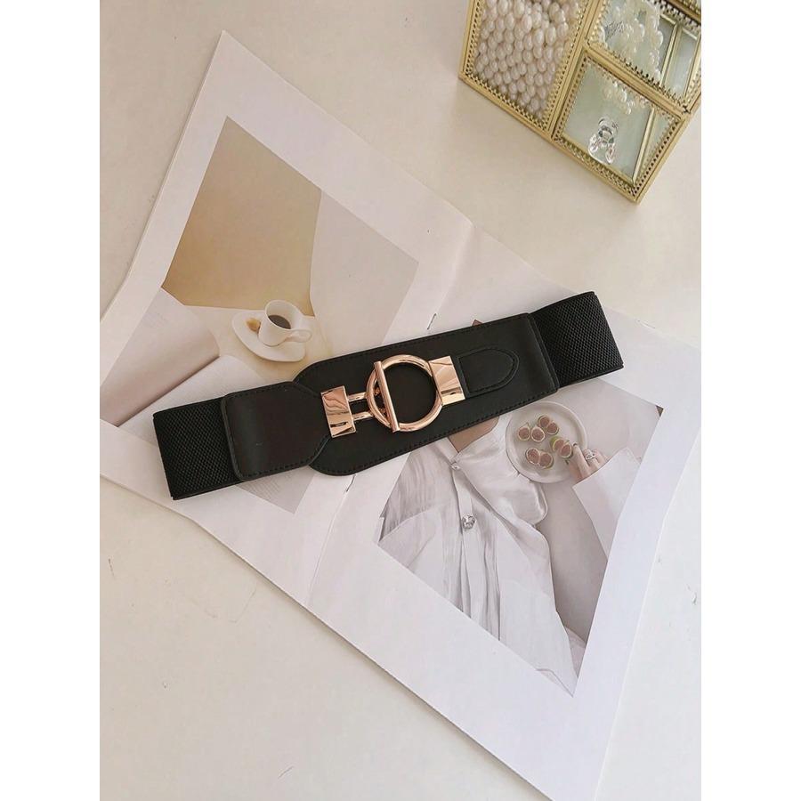 1pc Women Solid Color Vintage Casual PU Leather Waist Belt, Versatile Fashion Accessory For Dresses And Coats Summer, School Halloween Costume