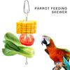5 Pezzi Porta Cibo per Uccelli Spiedino Alimentatore Giocattolo per Pappagalli Montaggio per Gabbia per Uccelli di Piccole Dimensioni Porta Frutta e Snack Multifunzionale