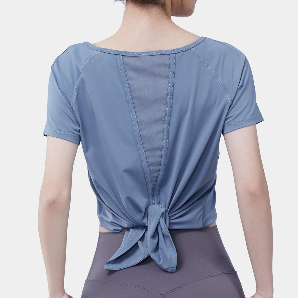 Yoga Clothes Short-sleeved Women's Loose Large-size Sports T-shirt Summer Mesh Breathable Quick-drying Fitness Clothes Running Top Women