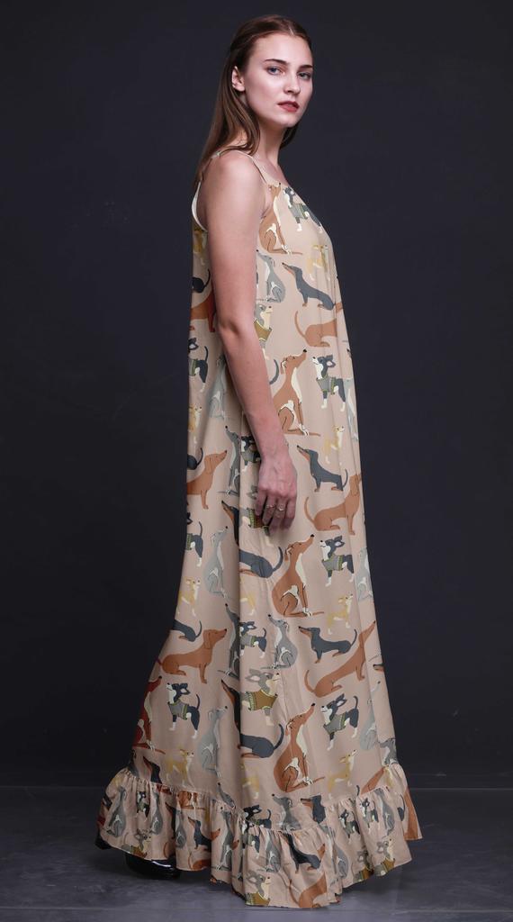 Bimba Light Pink4 Floral Leaves & Cardamine Nightgowns For Women Rayon Printed Spaghetti Strap Womens Nightwear Lingerie