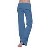 Fashion Women's Solid Color Self Cultivation Elastic Band Pockets Pants