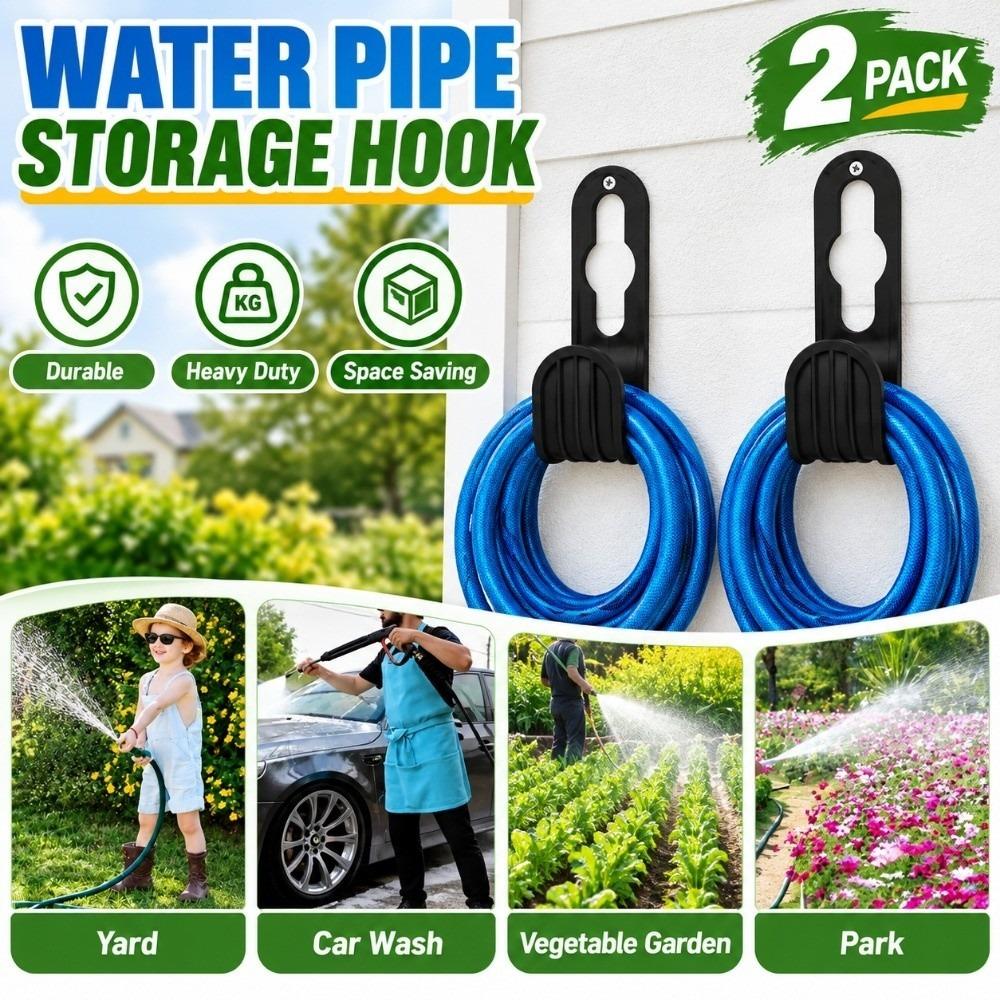 2Pcs Space Saving Water Pipe Storage Hook Heavy Duty Hose Storage Rack Gardening Tools