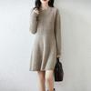 Women Sweater Dress 100% Wool MODERN NEW SAGA O-neck Knit Long Pullover Winter Jumpers Wool Long Dress Female