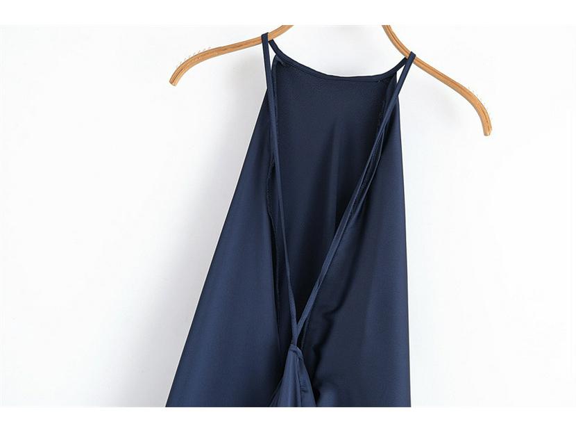 Vestido de Verano sin Mangas con Textura de Seda y Hombros Descubiertos - Estilo Europeo y Americano