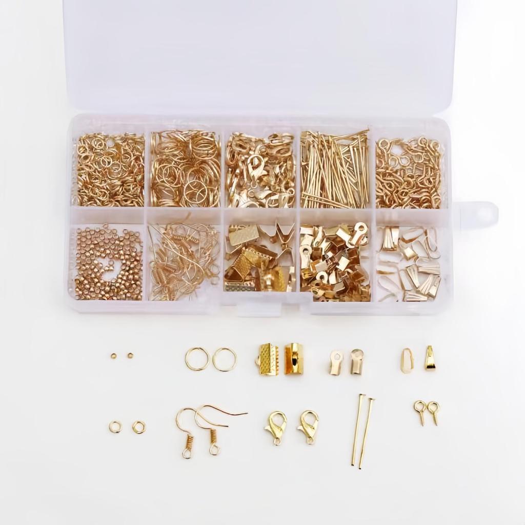 Schmuck DIY Metallanhänger & Zubehör Set mit Karabinerverschluss und Biegeringen
