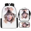 Taylor Swift Themed Kids School Backpack Set Elementary Students Oxford Fabric Breathable Lightweight With Padded Straps