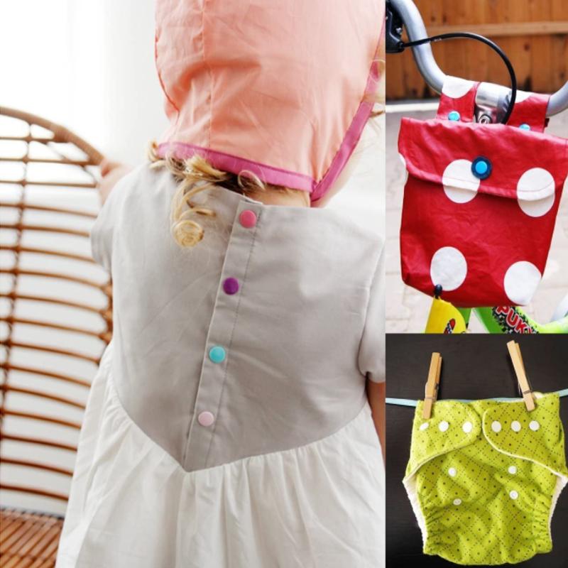 50 Sets runde Kunststoff-Druckknöpfe T5 Taschenordner Dunkle Schnalle Knopf Harz Bekleidungszubehör Für Kleidung Scrapbooking