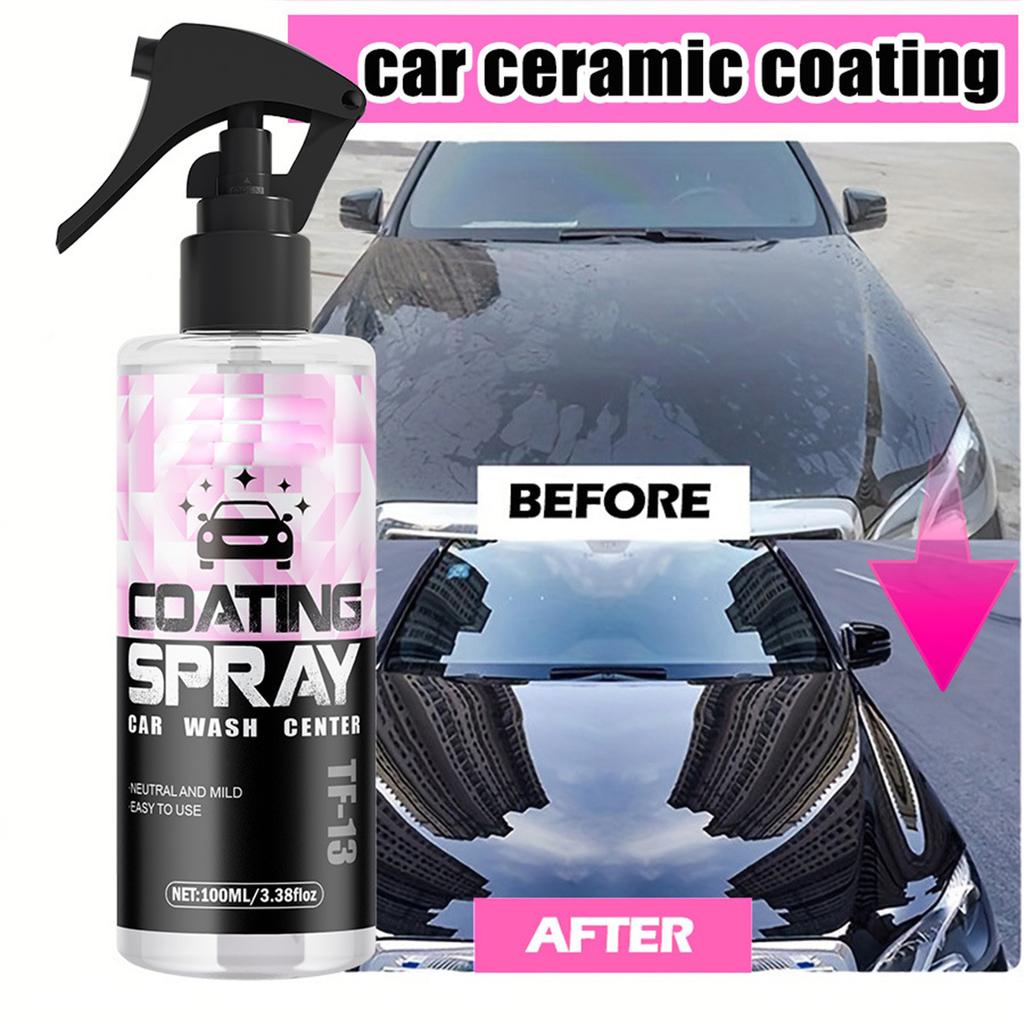 Autoversiegelungsmittel Schnellspraylack Glas Handspray Wachs Mikrokristall-Versiegelung, Geeignet für Autos, SUVs, Schiffe, Motorräder 100ML