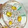 Rainbow Sheen Hand-Painted Glass Cup - Bling Design for Summer