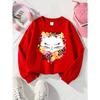 European Sizes  Kids' Casual Printed Round Neck Pullover, Kids' Fashion Round Neck Sweatshirt with Adorable Animal Prints,  Casual Comfortable