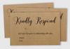 Inkdotpot 50 Blank RSVP Cards With Kraft Envelopes Rustic Kraft 4"x6" Response Cards-RSVP Reply Card For Wedding-Bridal Shower-Baby Shower-Rehearsal