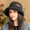 Autumn and Winter Plush Hat Women's Japanese Literary Imitation Wool Bucket Hat Fashion Thickened Burr Edge Show Small Face Warm Bucket Hat