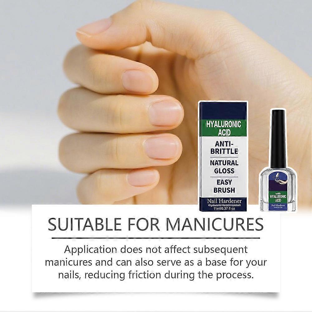 Tratamiento de Uñas con Ácido Hialurónico, Líquido Fortalecedor de Uñas Reduce las Uñas Quebradizas y Promueve el Crecimiento Saludable de las Uñas para Hombres Mujeres