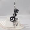 Dice No. 8 Billiards Keychain Y2K Starburst Pendant Bag Hangings Punk Ornament Accessories