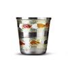 Rolimoli Steel bhog thali Set of 4 pcs for laddu gogal bhog thali with Glass Bowl and Spoon Stainless Steel