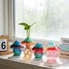 Pilzform Vase Glas Blumenvase Ästhetische Hydrokultur Pflanzenvasen Raumdeko Tischmittelstück Dekoration Florero