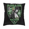 O Type Negative Square Pillow Case Home Decorative Heavy Metal Rock Band Logo Cushions Throw Pillow Sofa Doublesided Printing