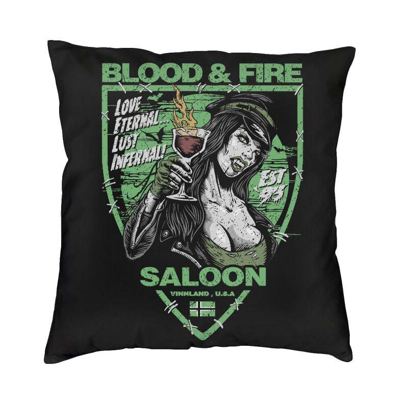 O Type Negative Square Pillow Case Home Decorative Heavy Metal Rock Band Logo Cushions Throw Pillow Sofa Doublesided Printing