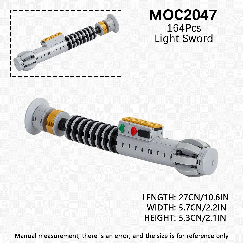 MOOXI Lightsaber MOC Bricks Set Dueling Blaster Laser Movie Space Wars Light Sword Hilt DIY Building Block Weapon Kids Toys Gift