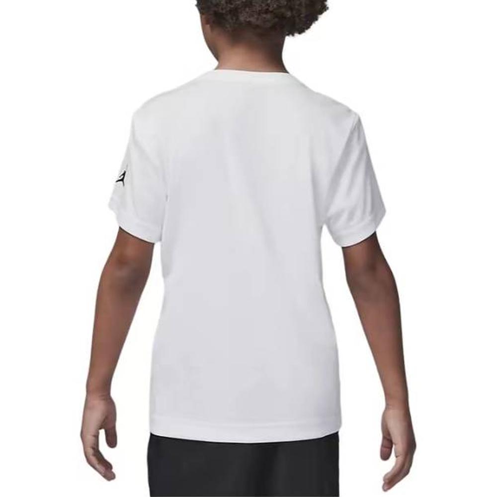 Jordan Dri-FIT Comfortable Skin-Friendly Simple Printed Short Sleeve T-Shirt Kids Tops White Emerald-Green HA2543-100