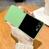 Luxury Matte Slim Candy Color Armor Case For Samsung Galaxy Z Flip 7 6 5 Zflip 4 3 Flip7 Solid Liquid Silicone Shockproof Cover