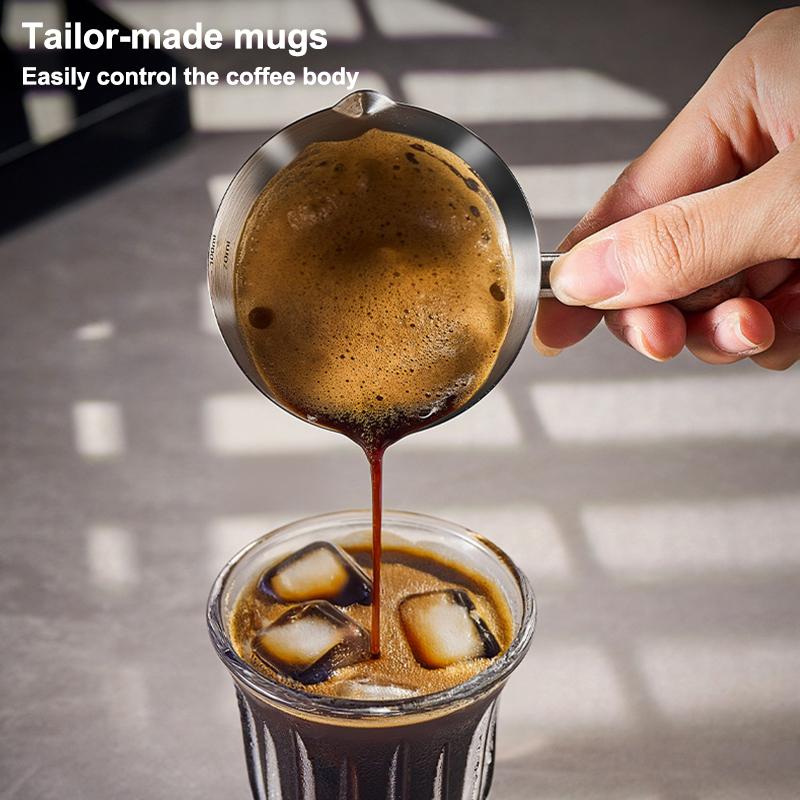 Espresso Measuring Cup, Small Espresso Shot Cups With Handle, Mini Coffee Bar Accessorie With V-shaped Spout