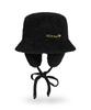 Bajal Safety Fin Sherpa Fur Flap Bucket Hat Black