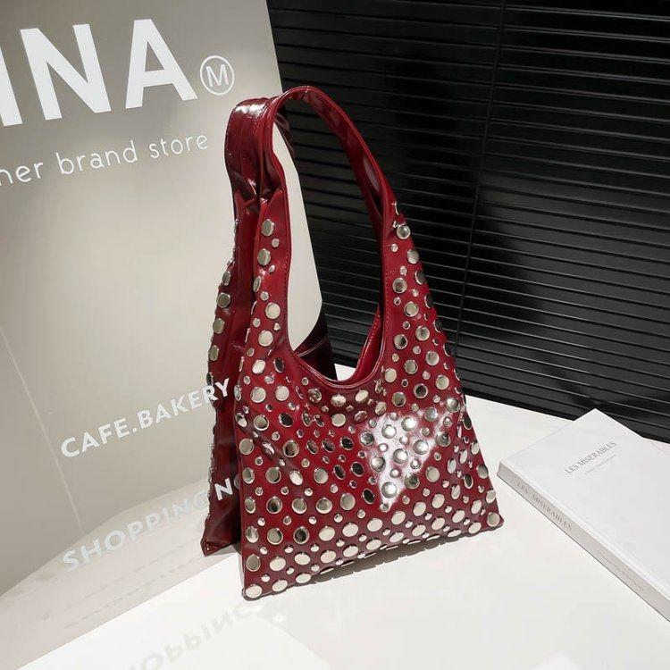 Cross-border Spanish foreign trade single large capacity tail single riveted single shoulder underarm bag