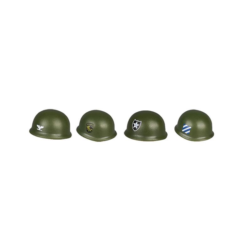 Military Figure MOC Building Block Accessories Vest Equipment Soviet American Soldier Helmet Hat Kit Mini Brick Toy Gift K48