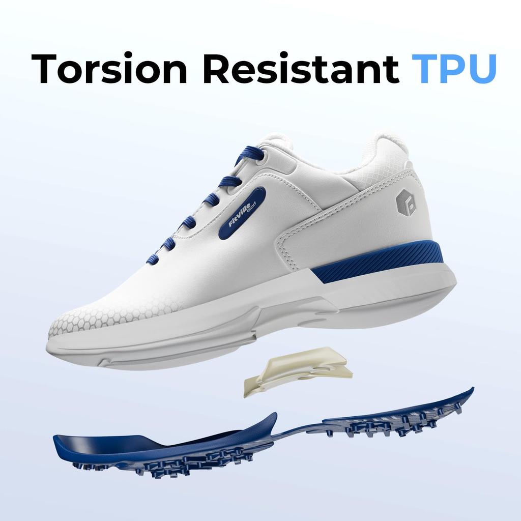 Wide Golf Shoes 2E 4E Golf Sneakers Spikes Waterproof Lightweight Golf Practice Shoes [FitVille] Men's Anti-Slip